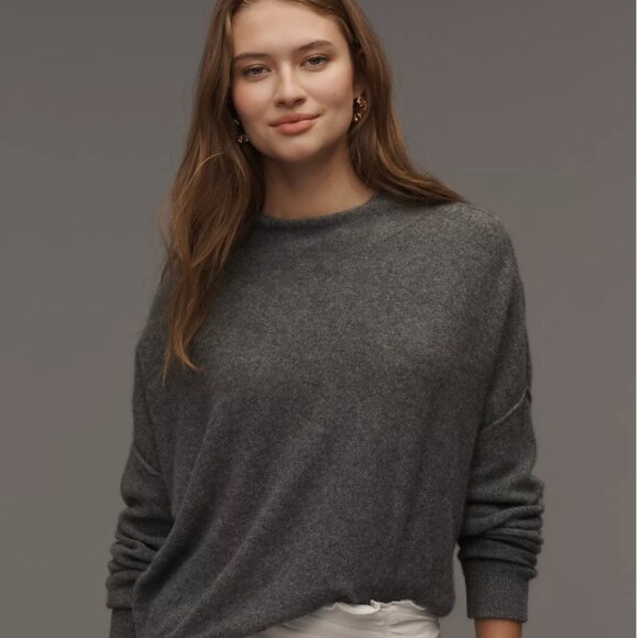 The Alani Cashmere Mock-Neck Sweater by Pilcro - Picture 1 of 7